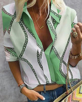 Lös skjorta med tryck